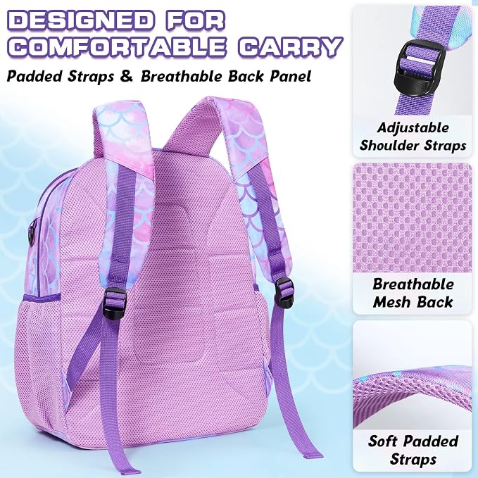 WAWSAM Kids Swim Bag for Swimmers, Beach Gym Bag with Wet Dry Shoes Compartments - Image 5
