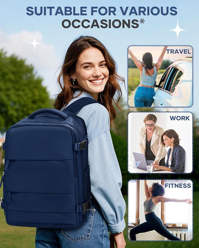 coofay Travel Backpack Carry on Flight Approved Carry on Backpack for Airplanes Personal Item Travel Bag 18x14x8 Inches Traveling Backpacks Airback Backpacks for Traveling Mochila de Viaje - Image 8