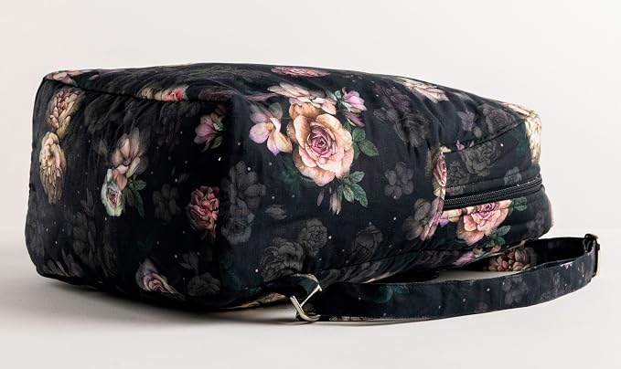Maison d' Hermine Backpack for Women Men Cotton Shoulder Multipurpose Rucksack with Small Pouch Lightweight Multi Pocket Bag for Travel Work Beach Perfect for Spring Summer (Moody Florals) - Image 9