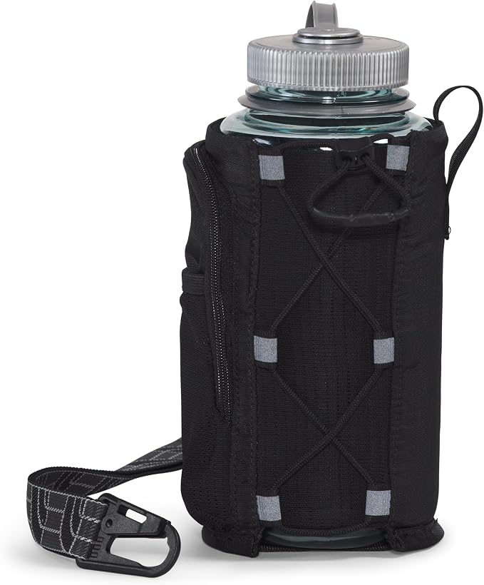 The North Face Borealis Water Bottle Holder - Adjustable Strap, Water-Repellent Finish, External Pocket with Key Hook, TNF Black/TNF Black-NPF, One Size | Adjustable Strap, Water-Repellent Finish, External Pocket - Image 5