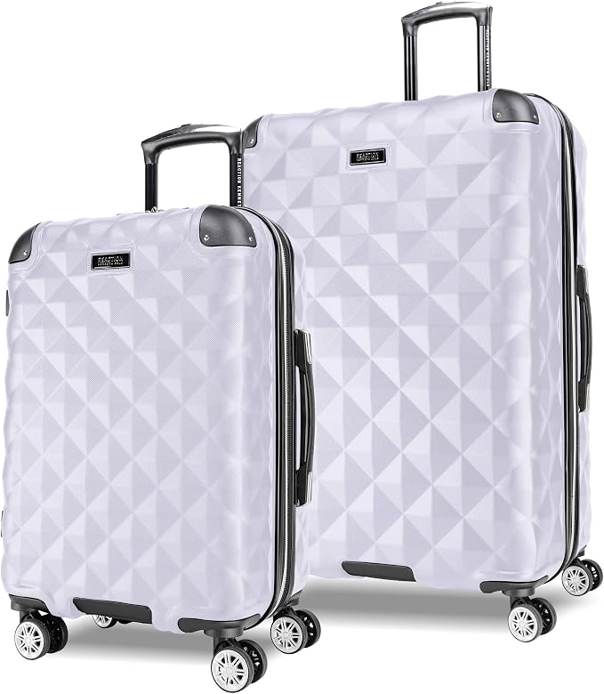 Kenneth Cole REACTION Diamond Tower Collection Lightweight Hardside Expandable 8-Wheel Spinner Travel Luggage, Lavender, 2-Piece Set (20" & 28") by KennethCole