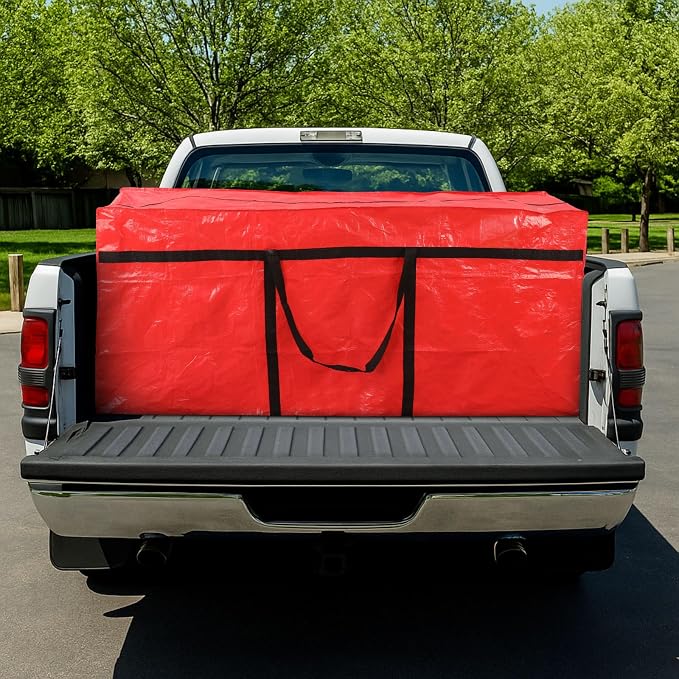 Windyun 4 Pack 155 Gallon Extra Large Moving Bags XXL Heavy Duty Storage Bag with Strong Zipper Handle Jumbo Big Tote Box Foldable for College Dorm Travel Clothes Duffle Blanket Pillow(Red) - Image 7