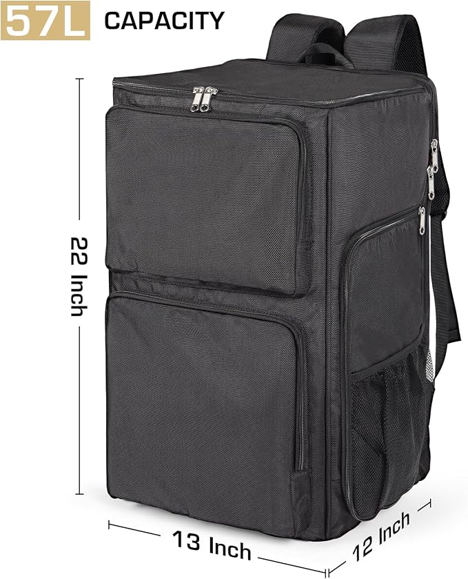 Gatycallaty Sneaker Bag Travel Shoes Duffel Bag Carry On Adjustable Compartment for Workout Travel Gym (Black) - Image 6