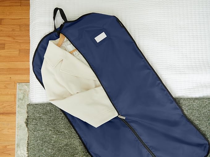 Covermates Keepsakes Garment Bag Set for Closet Storage and Travel – Breathable Suit and Dress Bags with ID Window and Carrying Handles – Heavy-Duty Hanging Wardrobe Protection Set, Blue - Image 8
