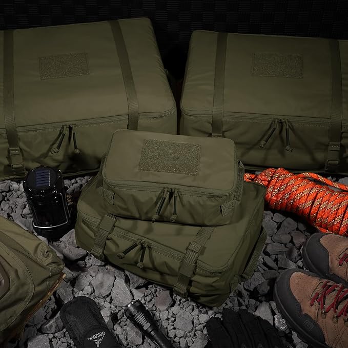 PETAC GEAR 4 PCS Tactical Modular Packing Cubes with Waterproof Material, Large Capacity Storage Bag, Easy Clean Outdoor Travel Organize Storage Pouches Bags (RG) - Image 5