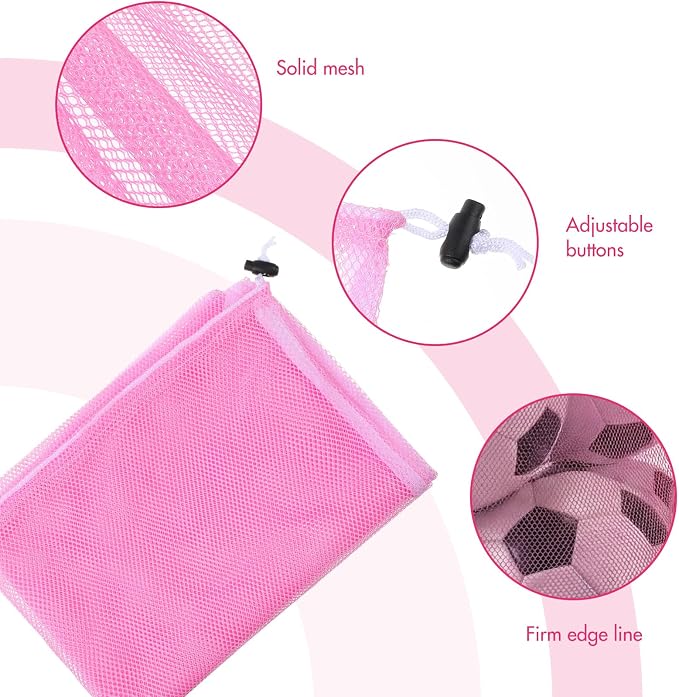 Berlune Large Mesh Laundry Bags, 24 x 36 Inch Bulk Wash Set with Drawstring for Commercial Use, Dorms, Vacation Rentals, Laundromats, Apartments & Facilities(Pink,30) - Image 2