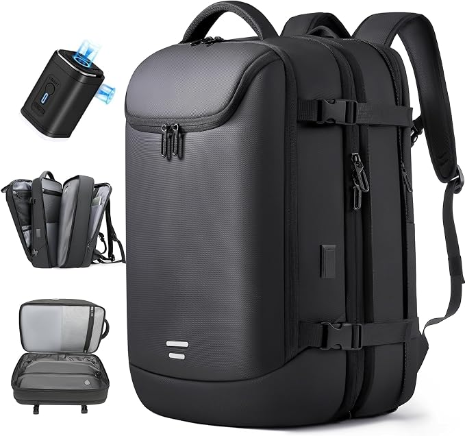 TANGCORLE Vacuum-Compressed Travel Backpack: Expandable, Airline-Approved Laptop Backpack—Unisex Business Backpack by TANGCOREL