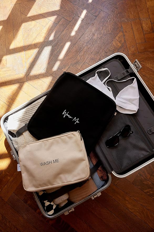 Two-Sided Travel Laundry Bag/Packing Cube for Travel (NATURAL) - Image 6