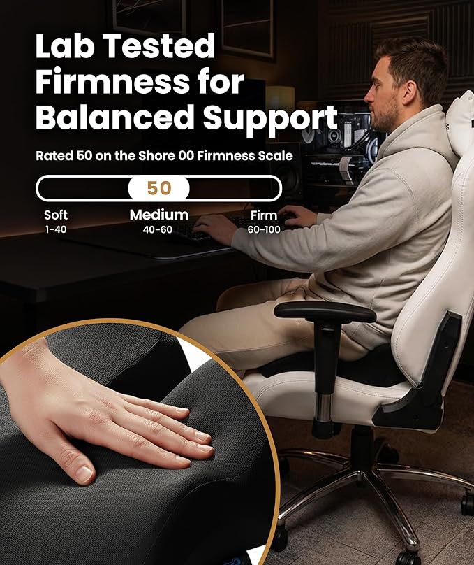 Elevate Series by Everlasting Comfort Doctor Recommended Memory Foam Seat Cushion for Office Chairs & Car - Ergonomic Desk Accessories - Cushions for Tailbone Pain Relief (Charcoal Black, Large) - Image 6