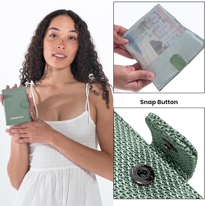 Sherpani Vienna, RFID Blocking Passport Holder, Travel Passport Cover Wallet, Travel Documents Organizer Protector, Travel Gift (Aloe Mist) - Image 3