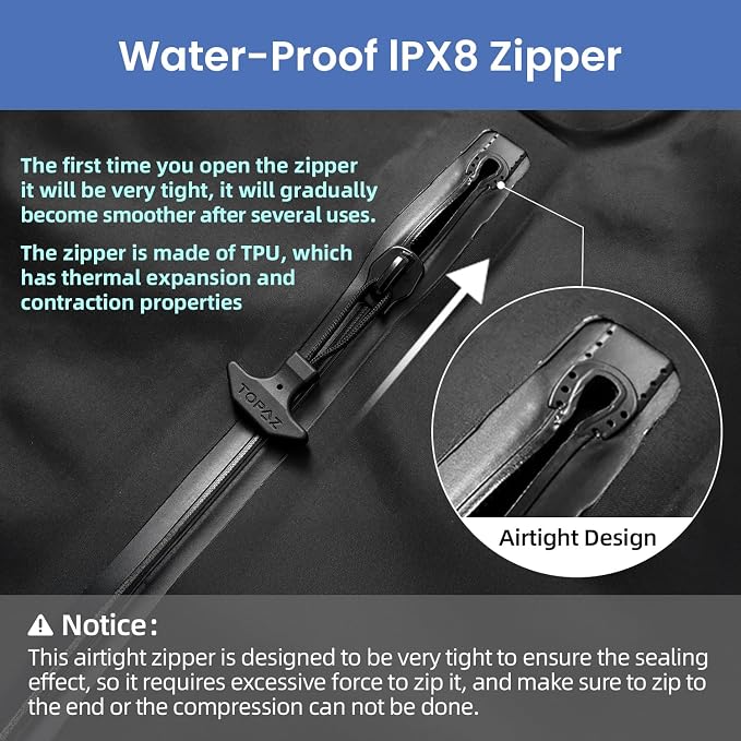 BAGAIL TPU Vacuum Bag for Travel, Reusable Compression Bag with IPX8 Waterproof Zipper, Save Space for Suitcase, Backpack and Carry on (Black, ExtraLarge, No Pump) - Image 4