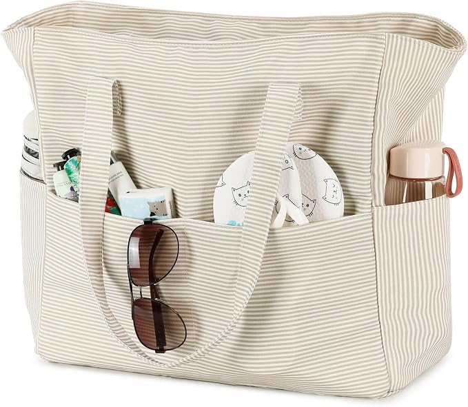 Bluboon Waterproof Beach Tote Pool Bags for Women Ladies Extra Large Carry On Bag With Wet Compartment for Weekender Travel by BLUBOON