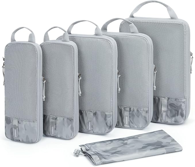 BAGSMART 6 Set /4 Set/2 Set Compression Packing Cubes for Travel, Lightweight Luggage Organizer Bags, Durable Space Saver Bags Travel Essentials by BAGSMART