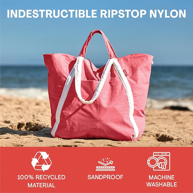 Bodysurf Beach Bag Waterproof Sandproof, Foldable Packable Travel Zip Tote - Image 9