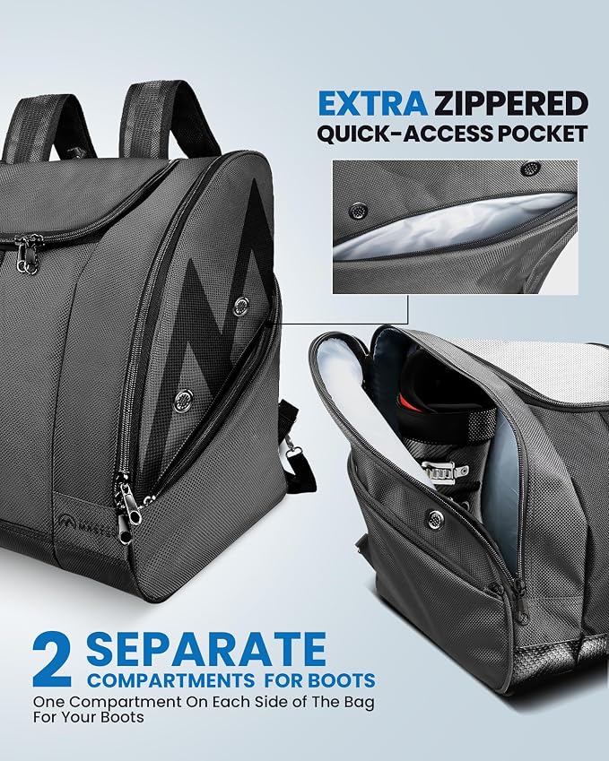 OutdoorMaster Boot Bag - Ski Boots and Snowboard Boots Bag, Excellent for Travel with Waterproof Exterior & Bottom - for Men, Women and Youth - Image 4