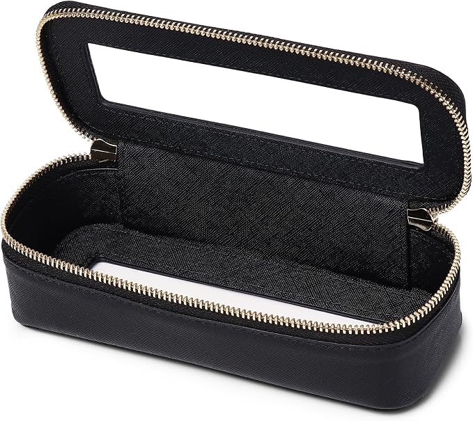 Makeup Brush Case, Black, SLIM | Clear, Waterproof, Travel Cosmetic Case, Travel Brush Holder,Zipper, Purse Organizer by LOFOWN