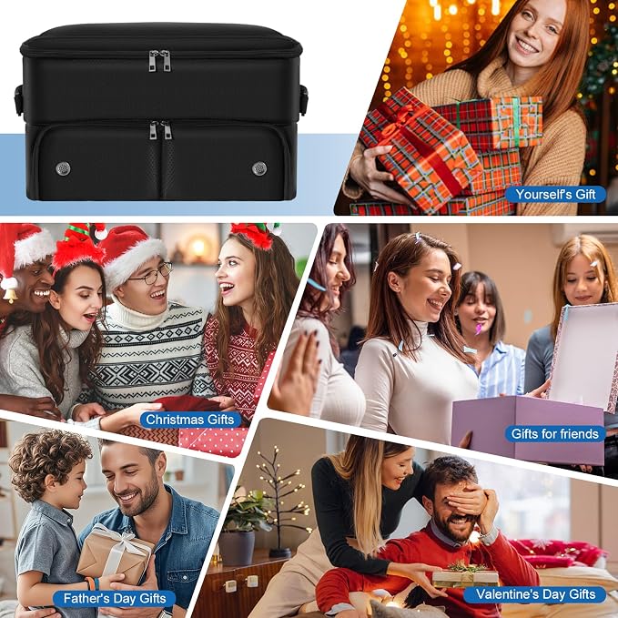 Golf Trunk Organizer for Car SUV with Shoe Compartment & Divider | 2-Layer Golf Storage Bag for Balls, Tees, Accessories | Waterproof Golf Locker Gift for Men, Dad, Golfers - Image 7