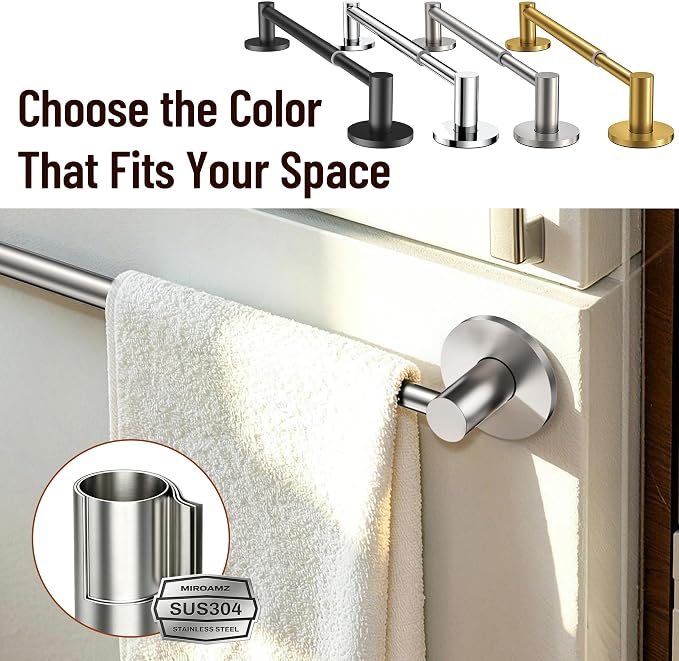 Magnetic Towel Bar, Adjustable Towel Rod with Larger Magnetic Base & Hidden Magnet Design, Non-Slip Magnetic Towel Holder for Refrigerator, Dishwasher, Oven, Washer (Silver, 2Pack) - Image 7