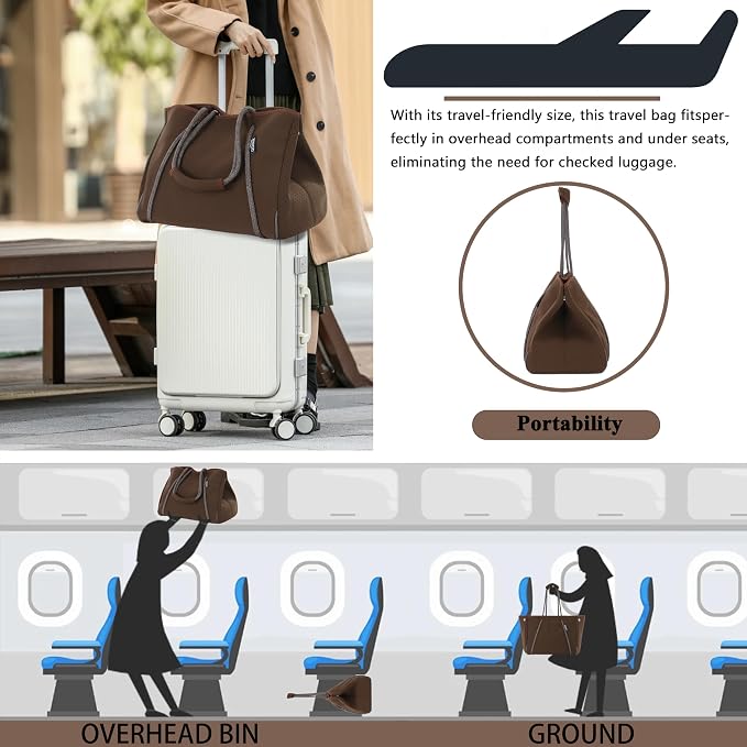 QOGiR Neoprene Multipurpose Beach Bag Tote with Inner Zipper Pocket … … … … - Image 6