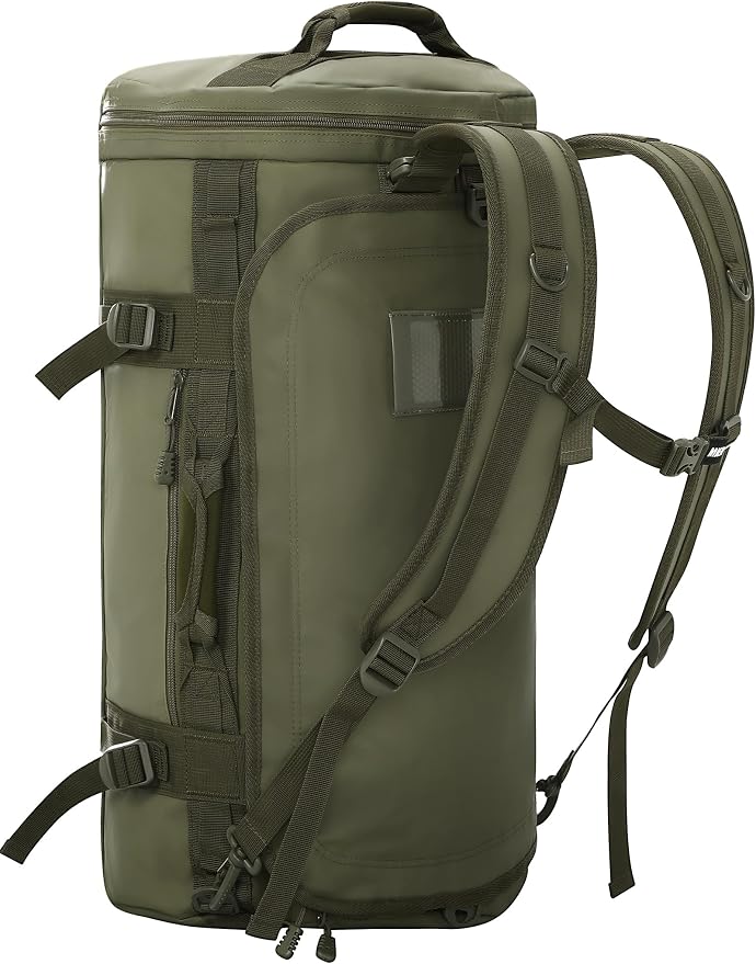 MIER Large Duffle Bag Backpack for Travel Camping Gym Sports, 45L/60L/90L | Water Resistant, Convertible Duffel, Detachable Backpack Straps, Shoe Compartment, Heavy-Duty Tarpaulin, 3 Sizes by MIER