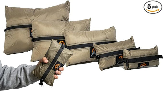 VIAM Outdoors G3 Glacier Gear Grab Tool Bag Zipper Pouch, Premium Utility Multipurpose Storage Organizer Tool Pouches for Hunting, Camping, Backpacking, Travel - 5pc Tan by VIAMOutdoors