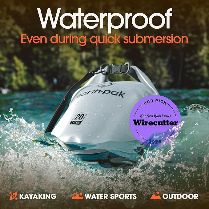 Earth Pak Waterproof Dry Bag - Roll Top Waterproof Backpack Sack Keeps Gear Dry for Kayak with Waterproof Phone Case - Image 3