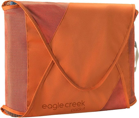 Eagle Creek Pack-It Reveal Garment Folder - Travel Garment Bag with Compression Wings to Maximize Luggage Space - Convenient Top Handle - Quick Drying Material - Mandarin - X Large by EagleCreek