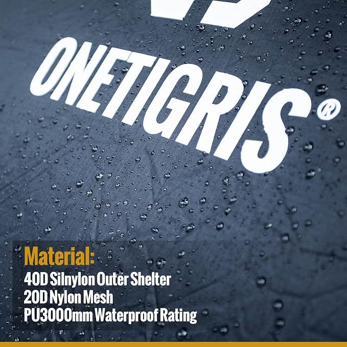 OneTigris COMETA Camping Tent, Detachable Inner Mesh Tent & Portable Carry Bag Included, Easy Setup, Waterproof Windproof Tunnel Tent for Outdoors Camping Canoeing Beach Travel Picnic - Image 4