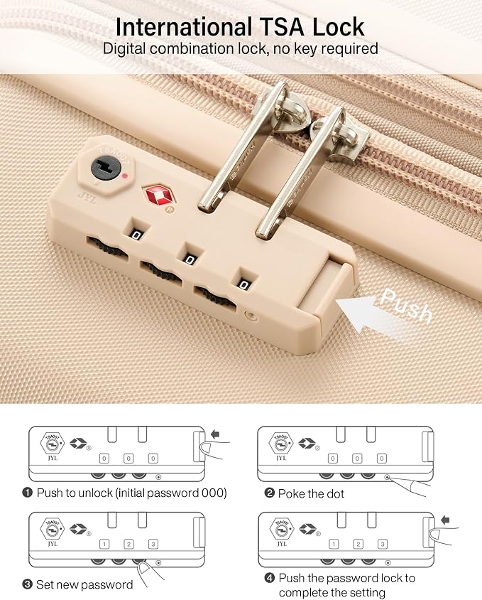 Hanke 20 Inch Expandable Carry On Luggage, 22x14x9 Airline Approved, TSA Lock Hard Shell Lightweight Suitcase for Men Women (Cuba Sand) - Image 10