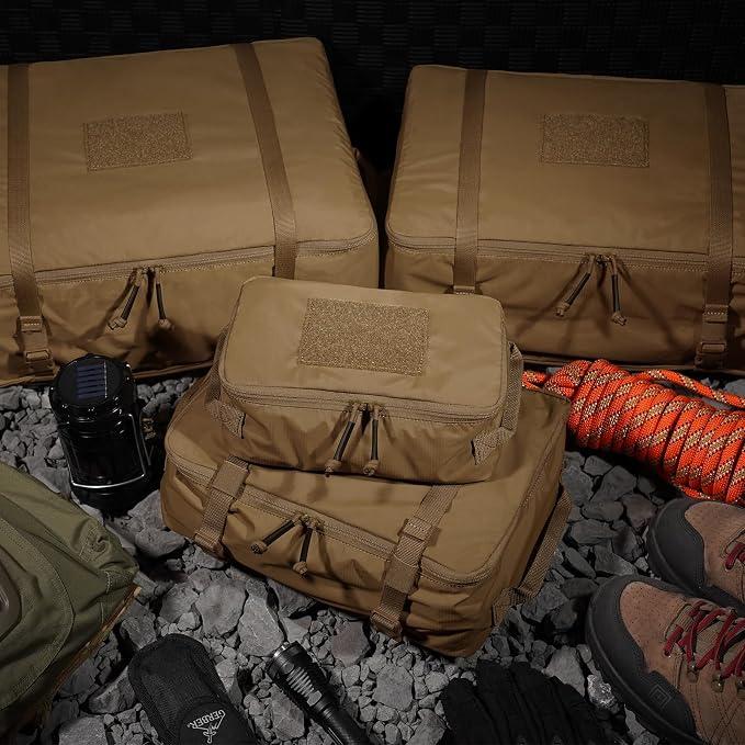 PETAC GEAR 4 PCS Tactical Modular Packing Cubes with Waterproof Material, Large Capacity Storage Bag, Easy Clean Outdoor Travel Organize Storage Pouches Bags (CB) - Image 7