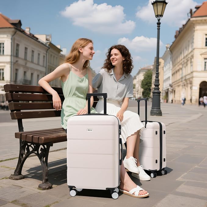 Merax Luggage Sets 3 Piece, Suitcases with Spinner Wheels,Light Pink | Lightweight Travel Luggage with Lock, ABS Hardshell Suitcase Set 20/24/28 IN - Image 7