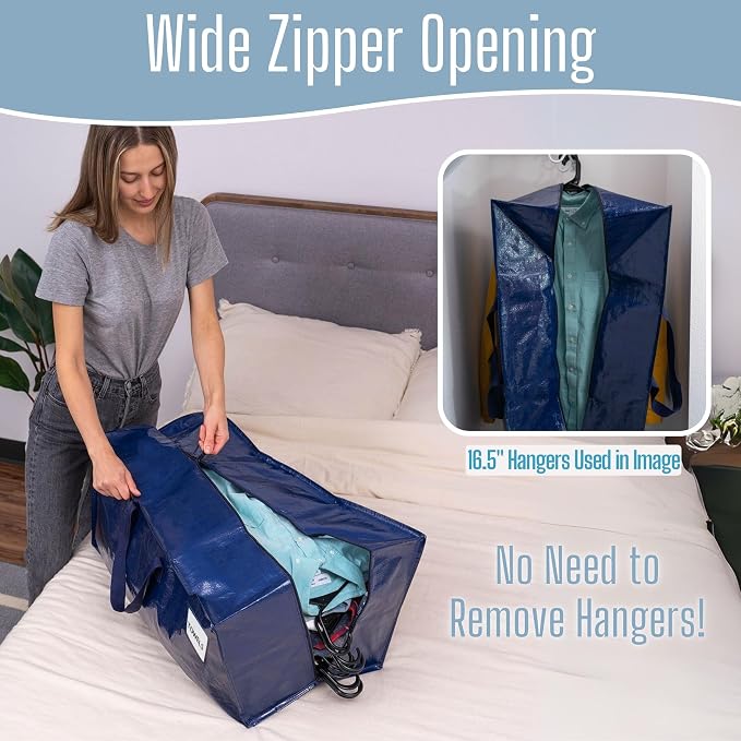 VENO 2 Pack Heavy Duty Moving Bags with Backpack Straps, Zippers & Handles, Extra Large Packing Bags for College Dorm Essentials, Moving Supplies Alternative to Cardboard Moving Boxes - Image 5