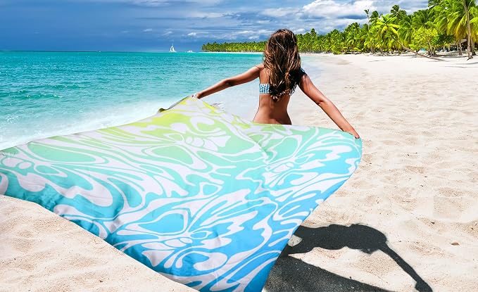 HIHOHO Beach Blanket Waterproof Sandproof Extra Large Beach Mat 79" X 83"/120"x108"for 1-8 Adults Quick Drying Durable Outdoor Picnic Mat for Beach Travel Camping Hiking - Image 6