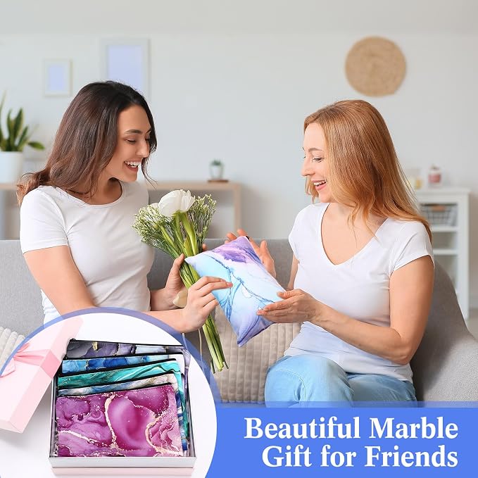 Hillban 36 Pcs Marble Makeup Bags Marble Gifts Cosmetic Bags for Women Travel Toiletry Pouch with Zipper Portable Organizer Pouch for Cosmetics Makeup Brushes, 12 Styles - Image 3