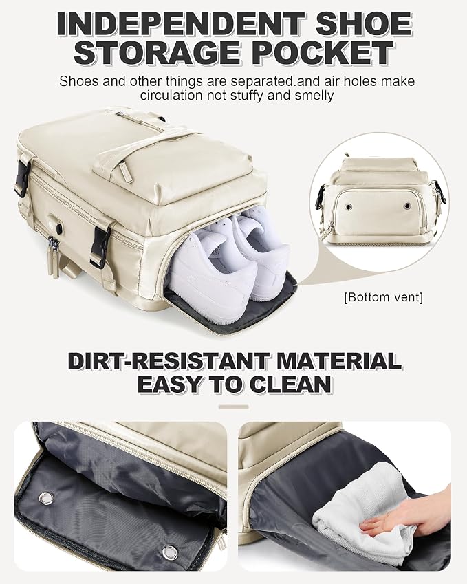 VGCUB Vacuum Backpack Travel with Pump, Vacuum Seal Compression Bags Laptop Backpack Personal Item - Image 6
