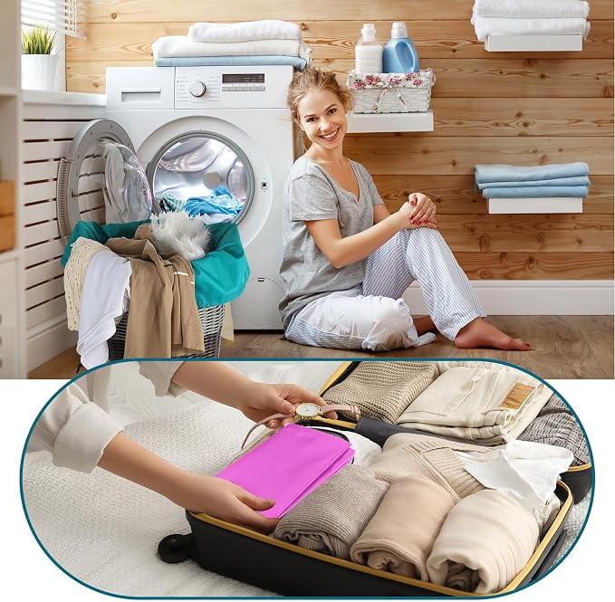 Woanger 12 Pack 28 x 45 Inch Extra Large Laundry Bags Bulk, Cute Colors | Washable Travel Laundry Bag with Drawstring Closure Large Dirty Clothes Organizer for College Dorm Home Hotel Camping - Image 7