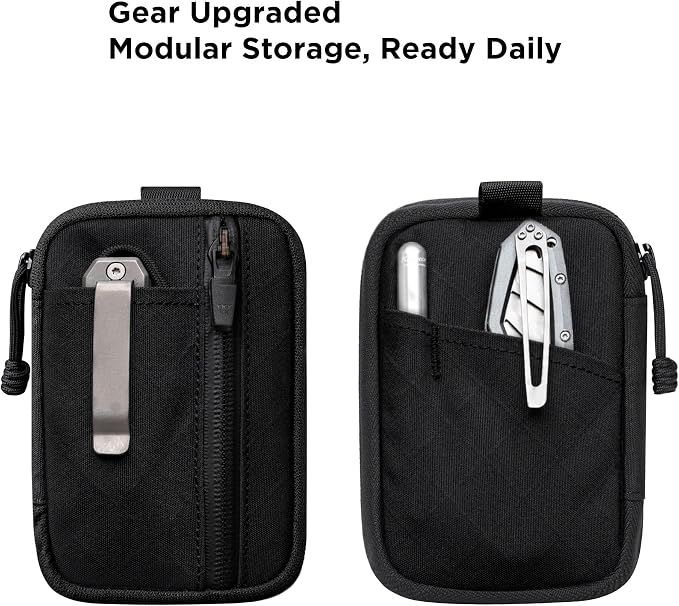 ALPAKA HUB Pouch Pro EDC Tool Pouch Black Axogrid 300D | For Electronics, Cables with YKK Zipper, Daily Use and Travel，Weatherproof UV Resistant Fabric - Image 3