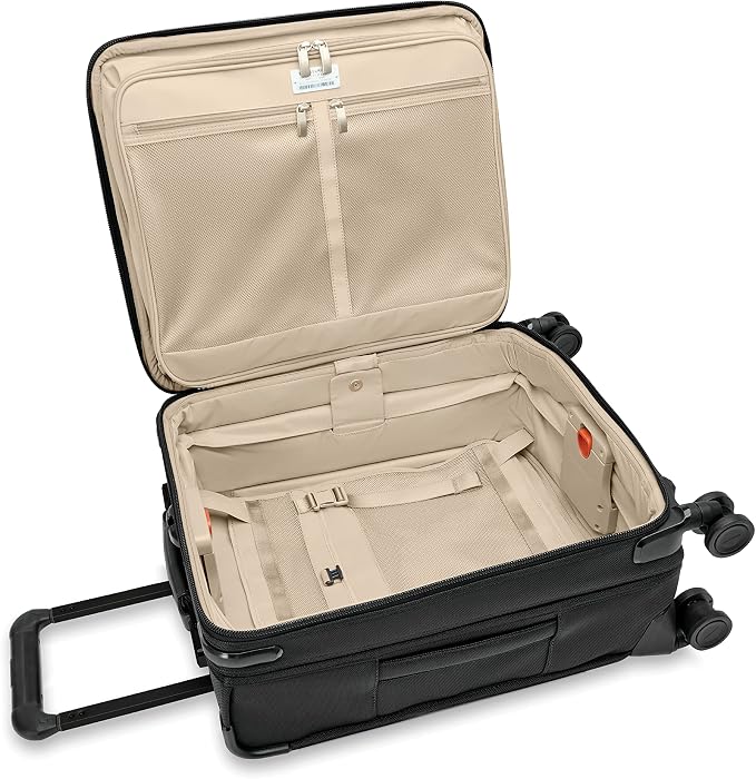 Briggs & Riley Global 21" Carry On Expandable Spinner - Luggage for International Travel, Suitcases with Wheels, Softside Rolling Bag for Men & Women, Self-Repairing Zipper- Baseline Collection, Black - Image 14