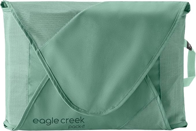 Eagle Creek Pack-It Reveal Garment Folder - Compression Wings - Maximize Luggage Space - Convenient Top Handle - Quick Drying Material - Large - Willow Green by EagleCreek