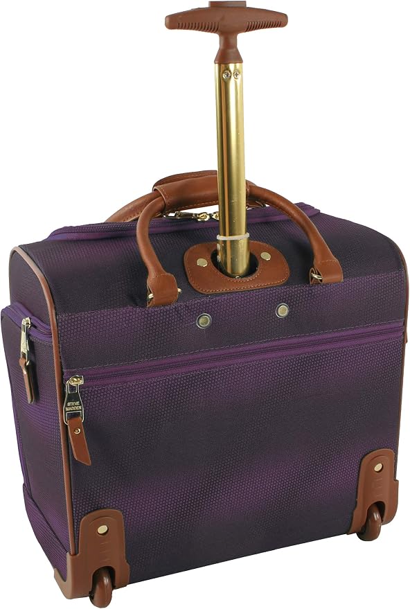 Steve Madden Designer Luggage Collection - 3 Piece Softside Expandable Lightweight Spinner Suitcase Set - Travel Set Includes an Under Seat Bag, 20-Inch Carry on and 28-Inch Checked Suitcase, Shadow - Image 7