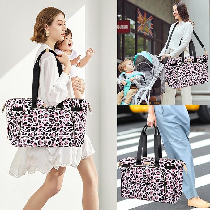 ITIEZY Diaper Bag Tote for Baby - Large Mommy Bag with Portable Changing Pad Pacifier Case, Hospital Bags Travel Baby Bag - Image 2