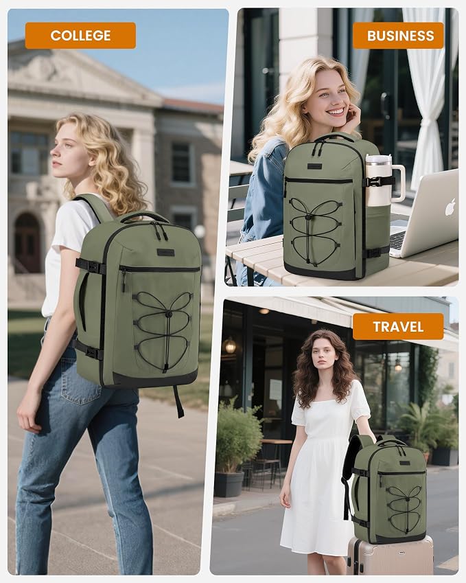 LOVEVOOK Travel Backpack,40L Carry On Backpack Large Fits 17.3" Laptop,TSA Personal Item Travel Bag with 3 Packing Cubes,Water Resistant Laptop Bag Travel Essentials for Weekender Business Hiking - Image 2