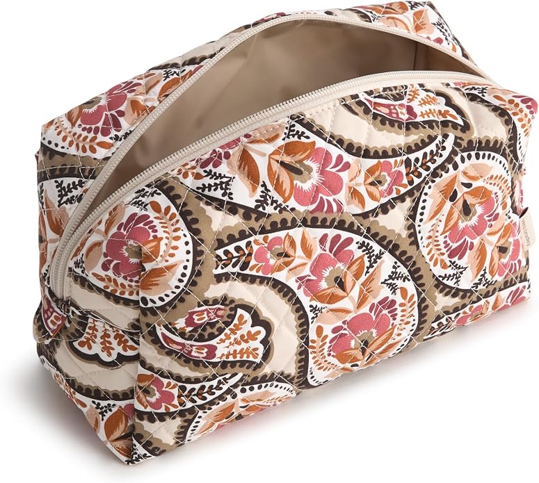 Vera Bradley Premium Cotton Large Cosmetic Makeup Bag - Image 2