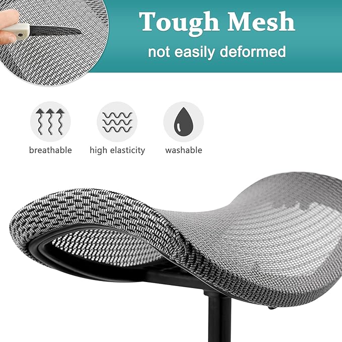 Lilithye Footrest for Desk Adjustable Height 2-in-1 Function Rotatable Ergonomic Under Desk Footrest Ottoman Stool Rolling Leg Rest for Home Office (Gray) - Image 5