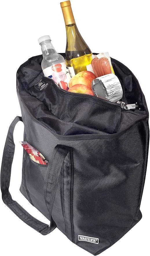 Vaultz Locking Cooler Bag - 20.5 Inches Travel Tote for Security and Convenience - Spacious and Insulated in Sleek Black - Image 4