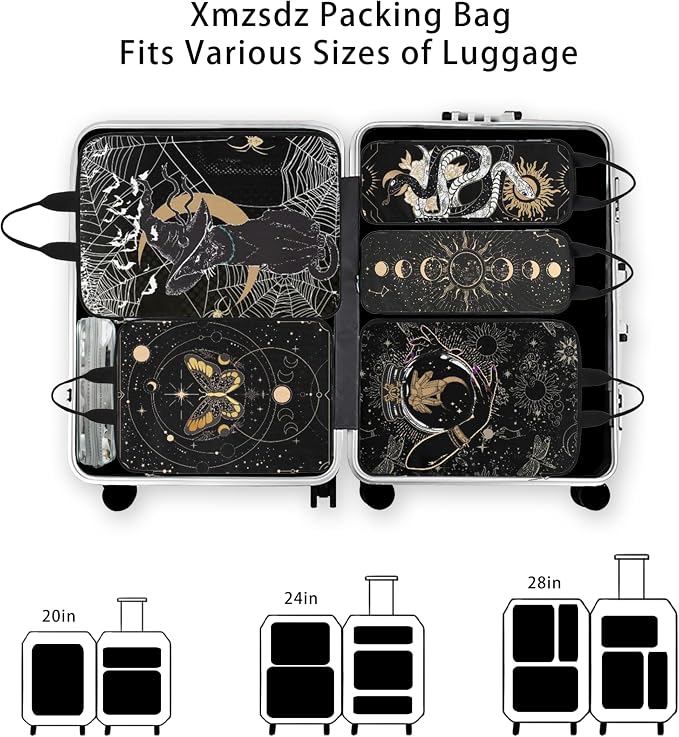 7 Pcs Compression Packing Cubes for Travel Luggage, Lightweight Suitcase Organizer Bags Set, Compression Packaging Cube for Travel Essentials, Packing Cubes for Carry on Suitcase - Image 7