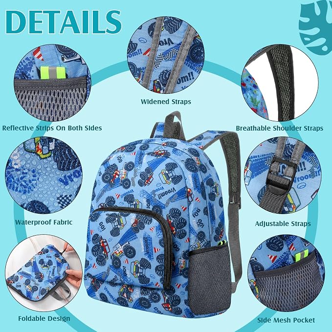 LEIFIDE 15 Pcs Backpack in Bulk 17 Inch Lightweight Foldable Student School Outdoor Travel Book Bag Assorted Colors - Image 3