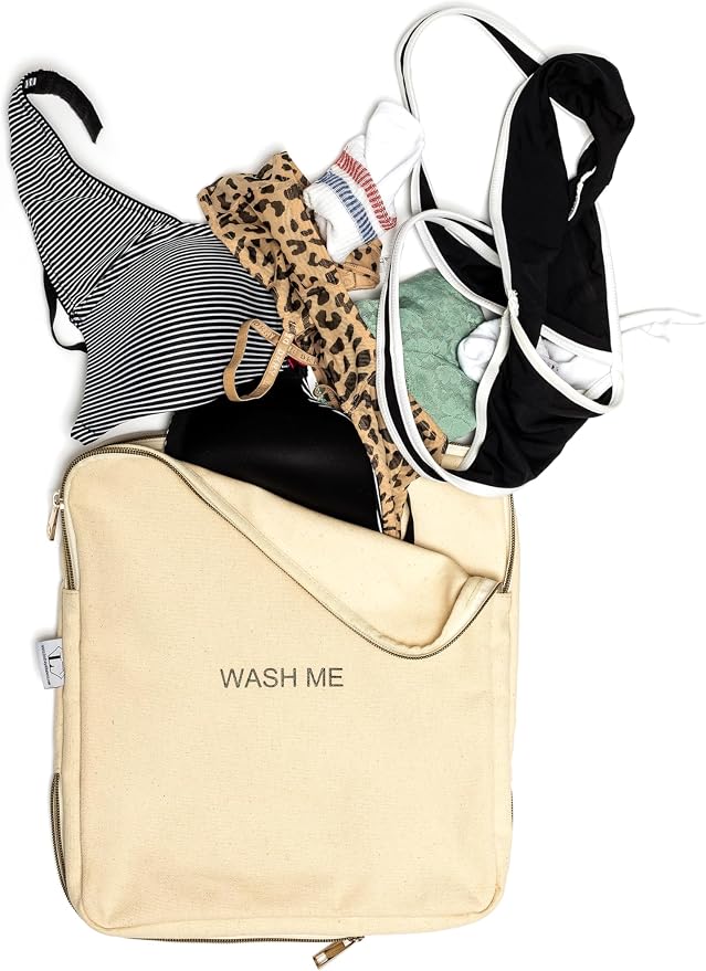 Two-Sided Travel Laundry Bag/Packing Cube for Travel (NATURAL) - Image 3