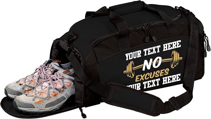 Personalized Weightlifting Duffel Bag – Custom Gym Bag with Name & Logo – Heavy Duty Workout Bag for Men & Women – Lifting, Powerlifting, Bodybuilding Training Gear by all+about+me+company