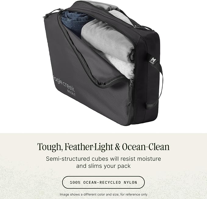 Eagle Creek Pack-It Isolate Extended Stay Set - Includes Shoe Sack, M Clean/Dirty Cube, 2x M Isolate Cube & 2x L - Travel Essentials - Black - Image 3